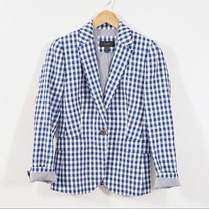 J Crew| Blue plaid schoolboy blazer size 2